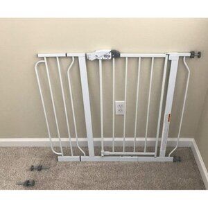 New Easy Step 38.5-Inch Wide Walk Thru Baby Gate, Includes 6-Inch Extension Kit